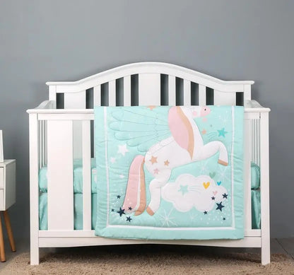 New rainbow design 3 pcs Baby Crib Bedding Set