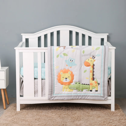 New rainbow design 3 pcs Baby Crib Bedding Set