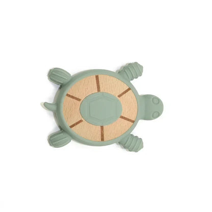 1PC Silicone Teether Baby Wooden Teether