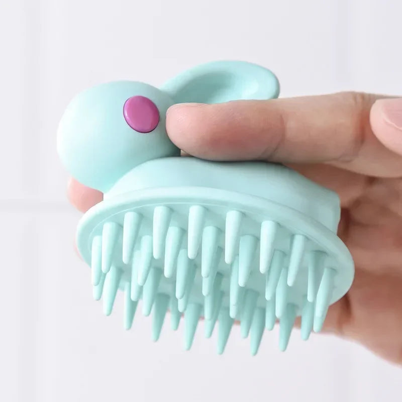 Cute Rabbit Silicone Shampoo Scalp Hair Massager