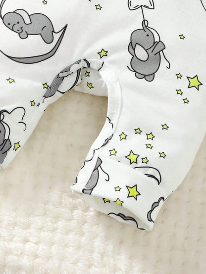 Baby Cute Cartoon Elephant Pattern Embroidery