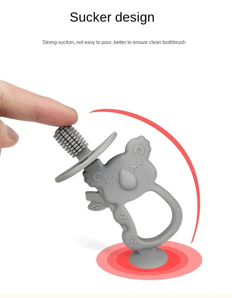 Baby Silicone Training Toothbrush BPA Free Rodent