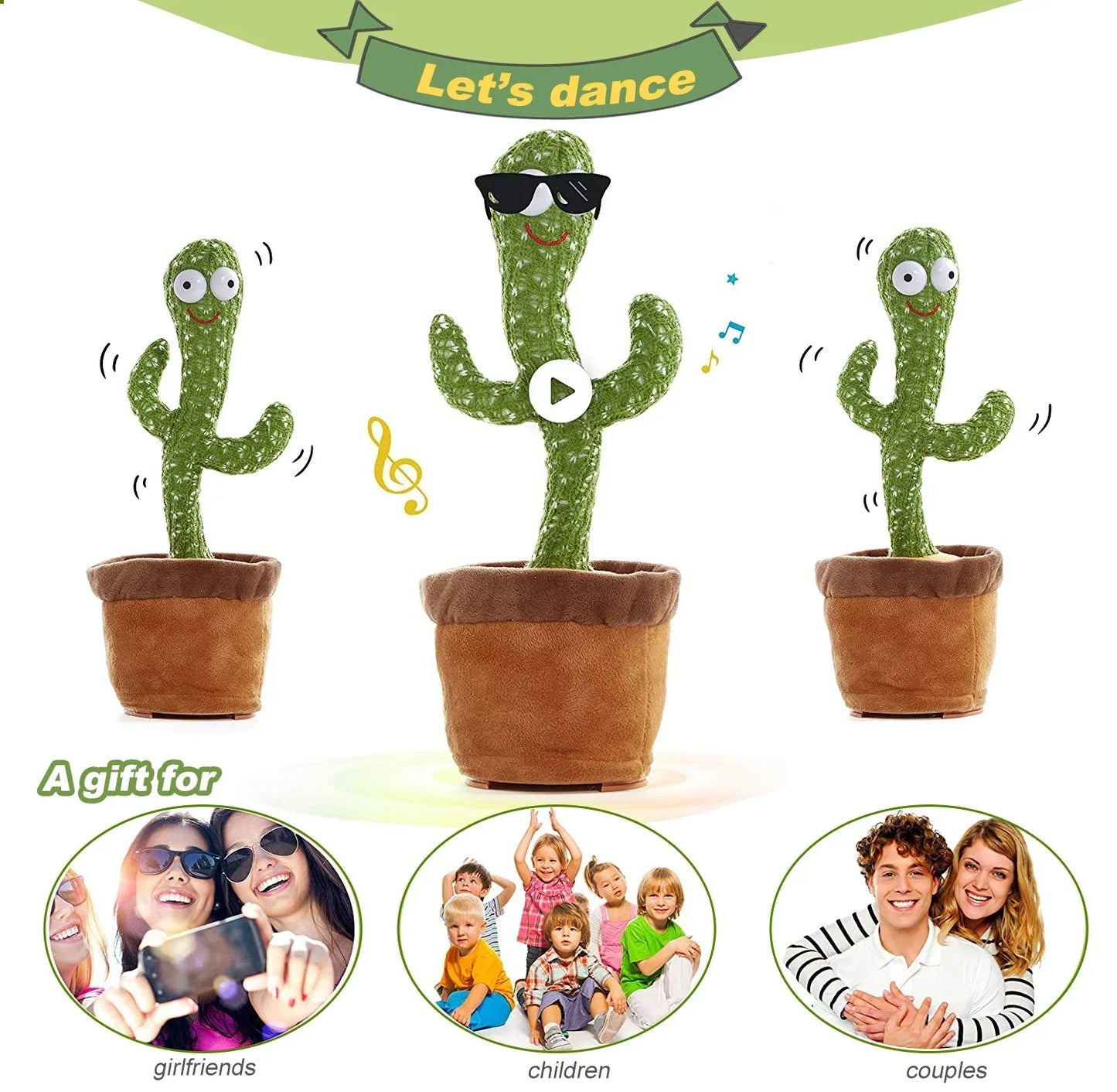 Dancing Cactus Repeat Talking Toy Electronic