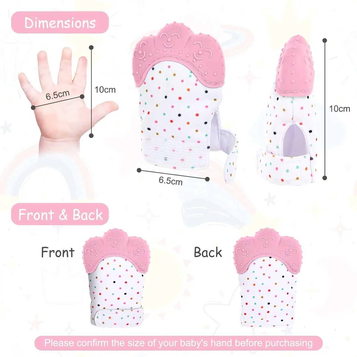 Food grade silicone Gloves Baby Teether Gloves