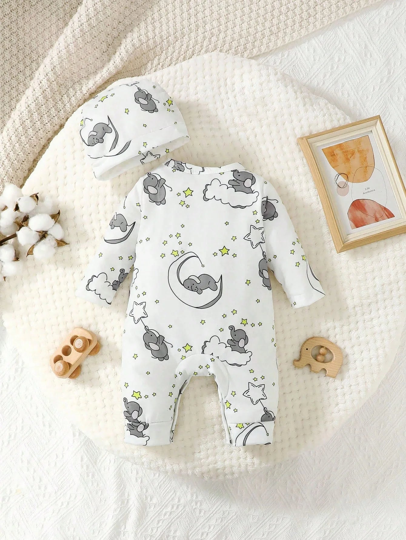 Baby Cute Cartoon Elephant Pattern Embroidery