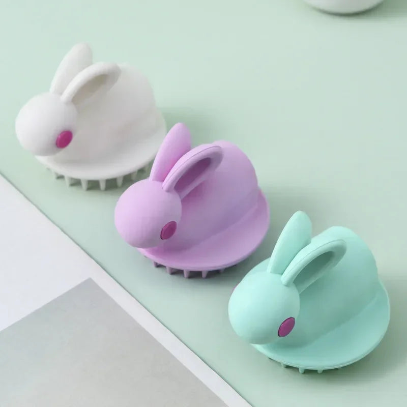 Cute Rabbit Silicone Shampoo Scalp Hair Massager